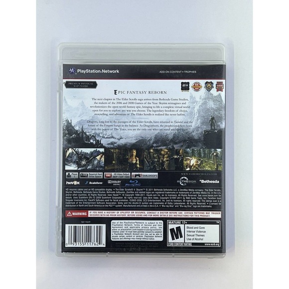 PS3 The Elder Scrolls V: Skyrim W/ Map Complete CIB TESTED Fast Ship - Picture 2 of 3